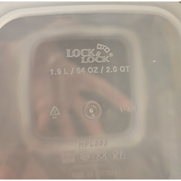 Lock&Lock Red Snap On Lids Plastic Set Of 3 Food Storage Containers - Picture 4 of 5